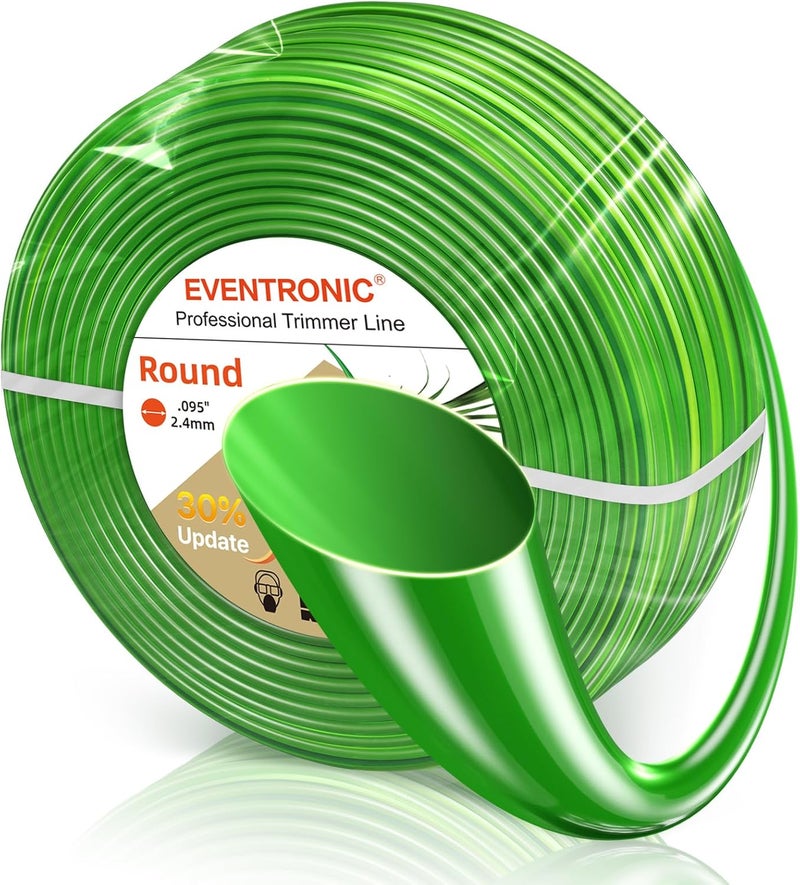 EVENTRONIC Weed Eater String, 065 Trimmer Line of 285-Feet, Trimmer Line for Universal Replacement, Round Weed Wacker String Fits Medium& Heavy Grass&Weeds, String Trimmer Line of Green Premium Nylon - Image 1